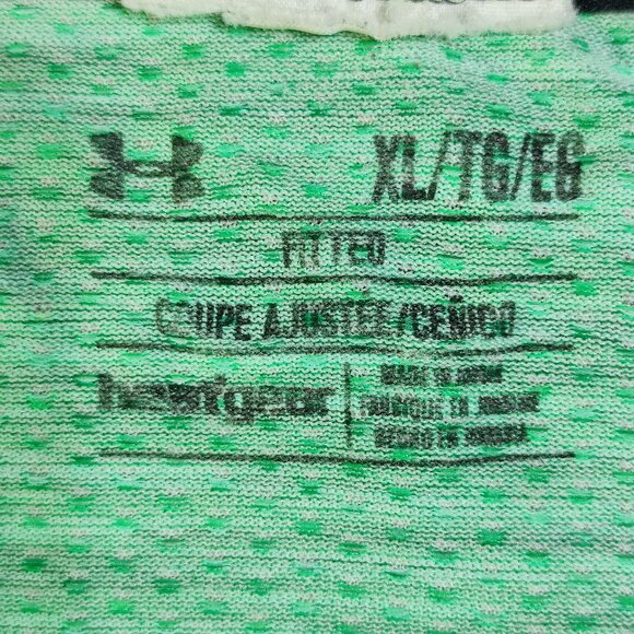 Under Armour Heatgear Threadborne T-shirt Mens size XL green long sleeve - Picture 5 of 9